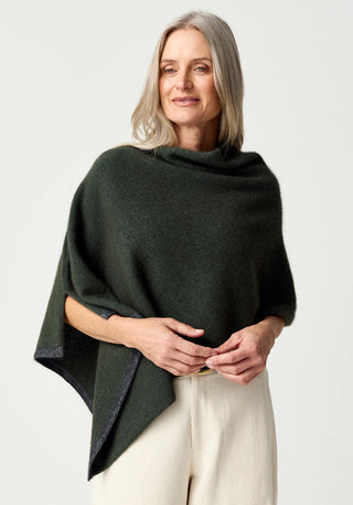 Merinomink - 1623 2 Tone Poncho Wildernes / Slate