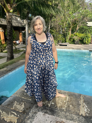 Willis - Nicola Jumpsuit Os Blue / White Daisy Print Os 