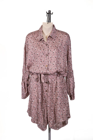 Willis - Lizzy Short Jumpsuit Blush / White Flower Print Os
