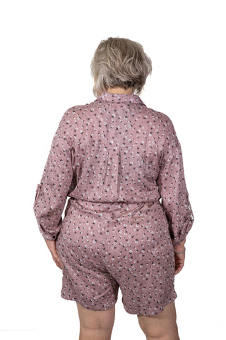 Willis - Lizzy Short Jumpsuit Blush / White Flower Print Os