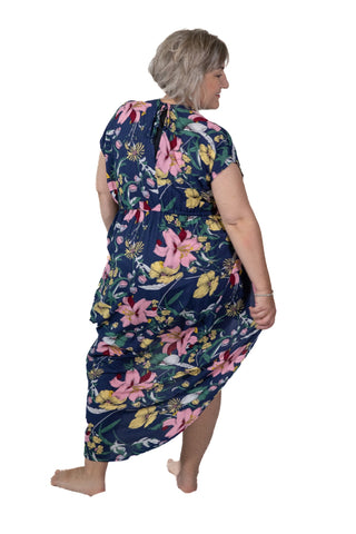Willis - Overlay Opulence Shorts-skirt Os Navy / Pink Os 