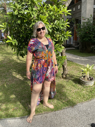 Willis - Overlay Opulence Shorts-skirt Os Navy Tropical Os 