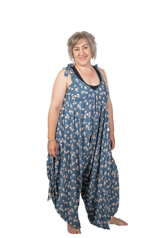 Willis - Nicola Jumpsuit Os Dusty Blue / Cream Flower Os 