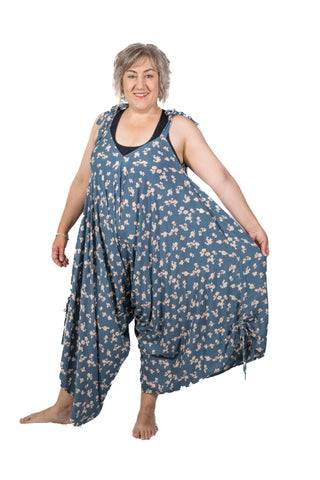 Willis - Nicola Jumpsuit Os Dusty Blue / Cream Flower Os 