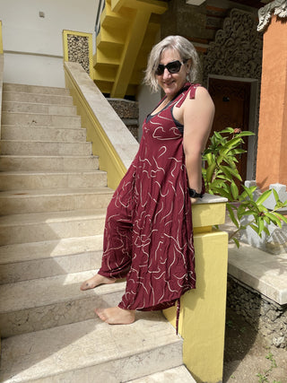 Willis - Nicola Jumpsuit Os Burgundy / Cream Os