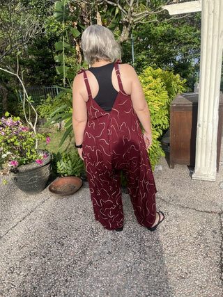 Willis - Nicola Jumpsuit Os Burgundy / Cream Os