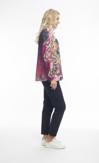 Orientique - Digital Occasion Button Blouse Multi Print [cl:purple Sz:8]