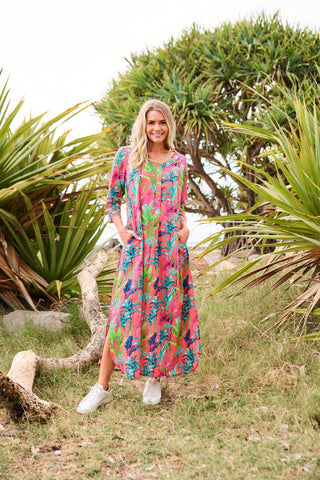 Orientique - Dw55h Melina Maxi Dress Trop Foil