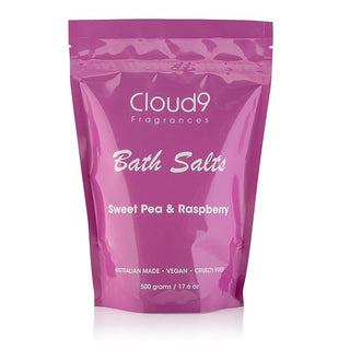 Cloud 9 - Bath Salts  Sweet Pea & Raspberry 500g 