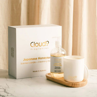 Cloud 9 - Gift Set Japanese Honeysuckle Scented Candle & Hand Wash