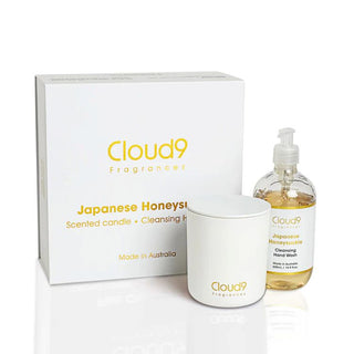 Cloud 9 - Gift Set Japanese Honeysuckle Scented Candle & Hand Wash