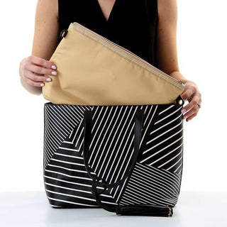 Cool Clutch - Michelle Black White Stripe