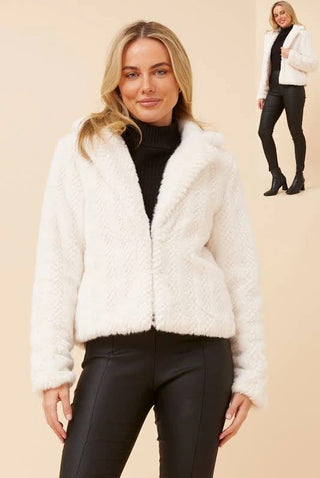 Caroline Morgan - J508971 High Neck Jacket Ls W Zip Classic Cream [sz:22 Cl:cream]