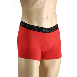 Kingston Grange - Mens Bamboo Boxer Red S [sz:s]