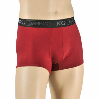 Kingston Grange - Mens Bamboo Boxer Maroon S [sz:s]