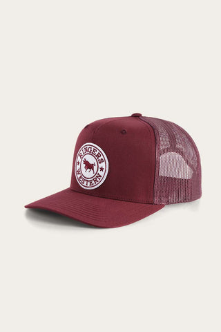 Ringers Western - Signature Bull Trucker Cap  Burgundy 
