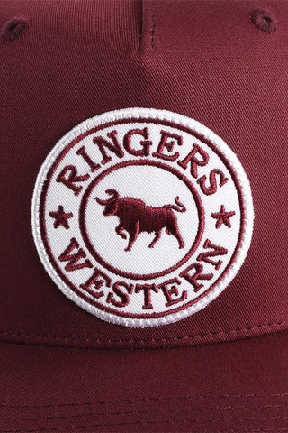 Ringers Western - Signature Bull Trucker Cap  Burgundy [cl:burgundy]