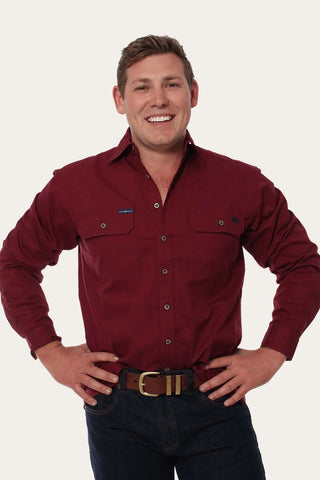 Ringers Western - King River Full Button [cl:burgundy  Sz:2xl]