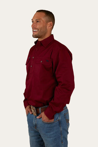 Ringers Western - King River 1/2 Button Burgundy [sz:xs]