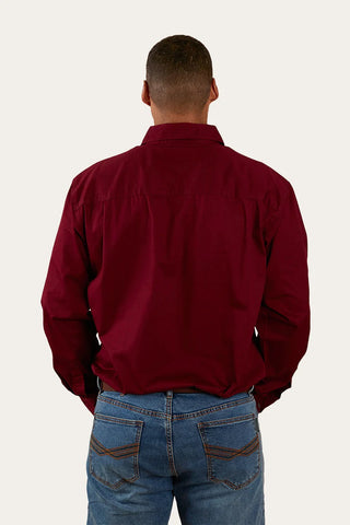 Ringers Western - King River 1/2 Button Burgundy [sz:m]