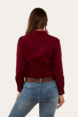 Ringers Western - Pentecost River Womens Full Button Burgundy [sz:6]