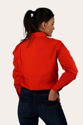 Ringers Western - Pentecost River Womens 1/2 Button Red [sz:8]