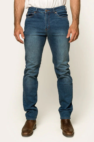 Ringers Western - Burke Tapered Leg Jeans [cl:mid Blue Sz:30 L:32]