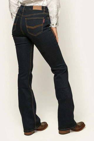 Ringers Western - Katherine Mid Rise Bootleg Jean - Dark Blue [sz:6 L:regular]