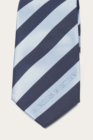 Ringers Western - Flemington Navy Stripe Tie