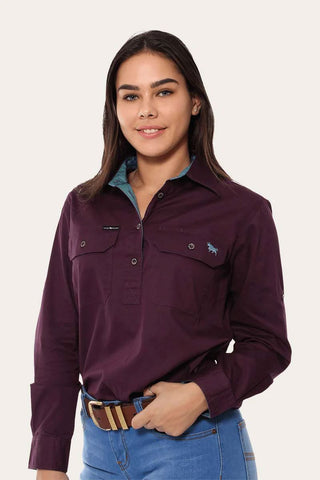 Ringers Western - Pentecost River 1/2 Button Aubergine [sz:6]