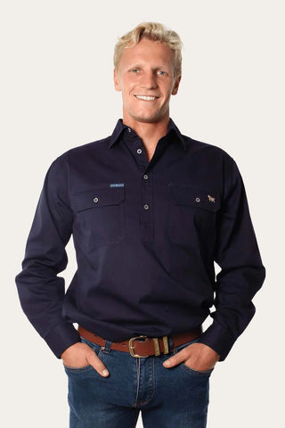 Ringers Western - King River 1/2 Button Dark Navy [sz:s]