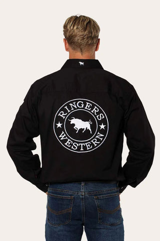 Ringers Western - Hawkeye Full Button Black / White Logo [cl:black Sz:5xl]