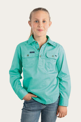 Ringers Western - Kids 1/2 Button Work Shirt [cl:mint Sz:2]