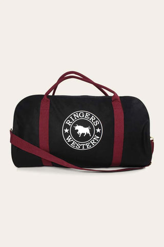 Ringers Western - Gundagai Duffle Bag Black / Maroon 