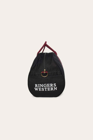 Ringers Western - Gundagai Duffle Bag Black / Maroon 