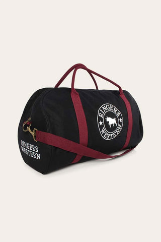 Ringers Western - Gundagai Duffle Bag Black / Maroon 