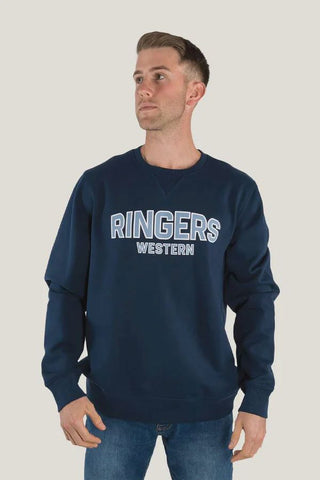 Ringers Western - Canberra Crew Neck Heavy Weight Sweater [sz:s Cl:ink]