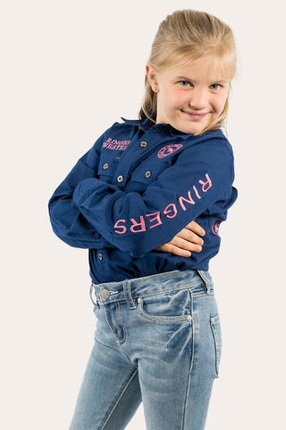 Ringers Western - Kids Jackaroo Embroidered L/s Full Button Navy / Melon [sz:2]