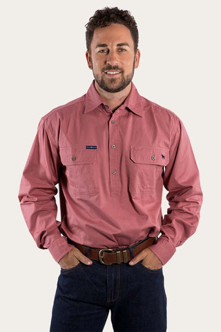 Ringers Western - King River 1/2 Button Dusty Rose [sz:2xl]