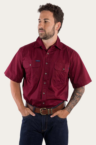 Ringers Western - Lake Argyle Full Button Ss Burgundy [cl:burgundy Sz:2xl]