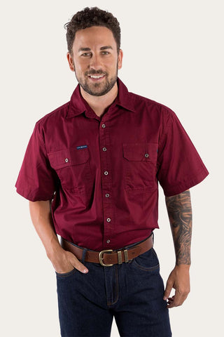 Ringers Western - Lake Argyle Full Button Ss Burgundy [cl:burgundy Sz:8xl]