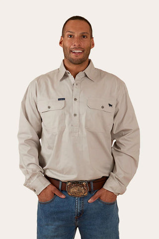 Ringers Western - Boss 1/2 Button Beige [sz:10xl]