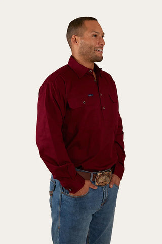 Ringers Western - Boss 1/2 Button Burgundy [sz:8xl]