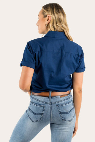 Ringers Western - Jules Full Button Short Sleeve Navy [sz:6]