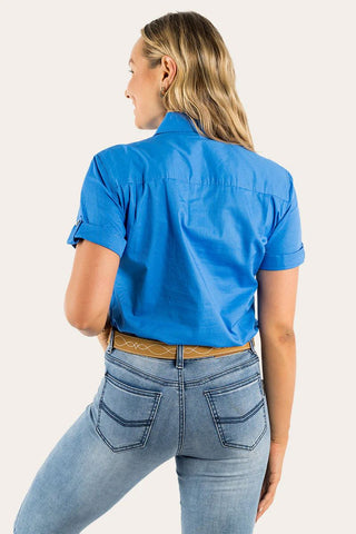 Ringers Western - Jules Full Button Short Sleeve Blue [sz:22]