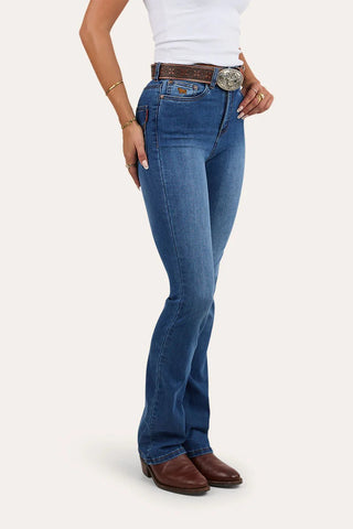 Ringers Western - Penny Womens High Rise Bootleg Jean Vintage Blue Wash [sz:20]
