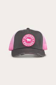 Ringers Western - Trucker Cap Quinn Grey / Candy