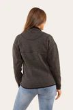 Ringers Western - Euroa Womens Half Snap Sweater Charcoal Marle [sz:8]