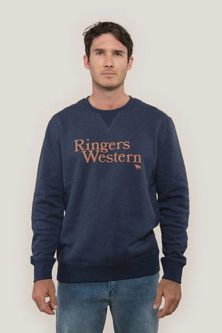 Ringers Western - Lodge Crew Neck Jumper [sz:xs Cl:midnight Marle]