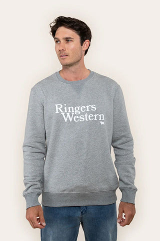 Ringers Western - Lodge Crew Neck Jumper [sz:m Cl:grey / Marle]